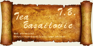 Tea Basailović vizit kartica